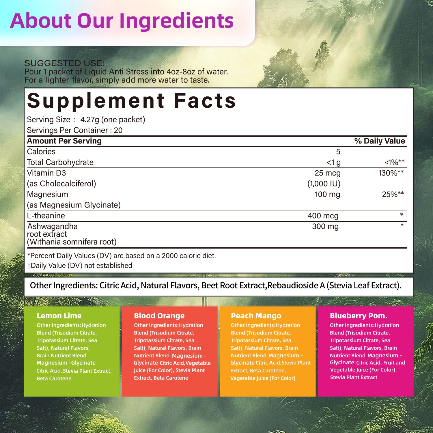 HiPlus® Happy Calm-Calming Drink Mix with Vitamin D3, Magnesium, Mood ...