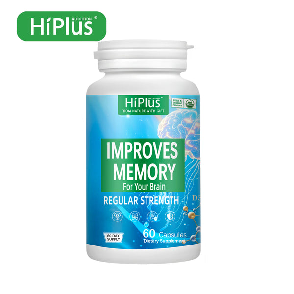 HiPlus® Regular Strength 10mg with Apoaequorin& Vitamin D Supports Brain Health-60 Capsules